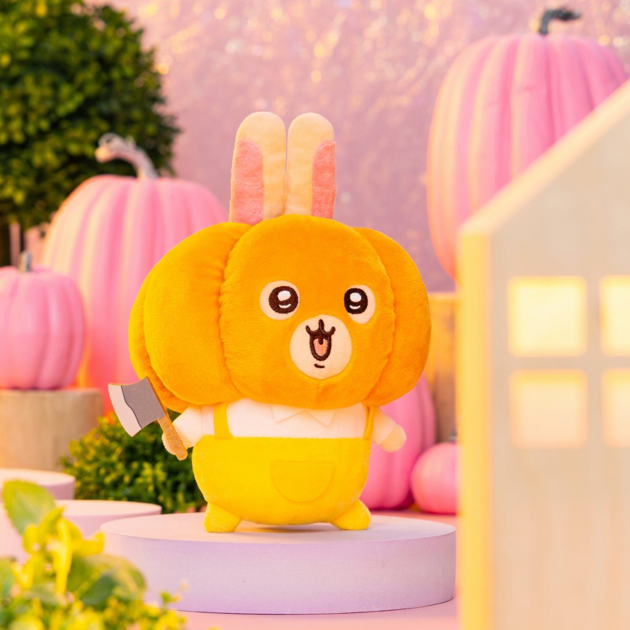 カボチャなうさぎ ぬいぐるみ