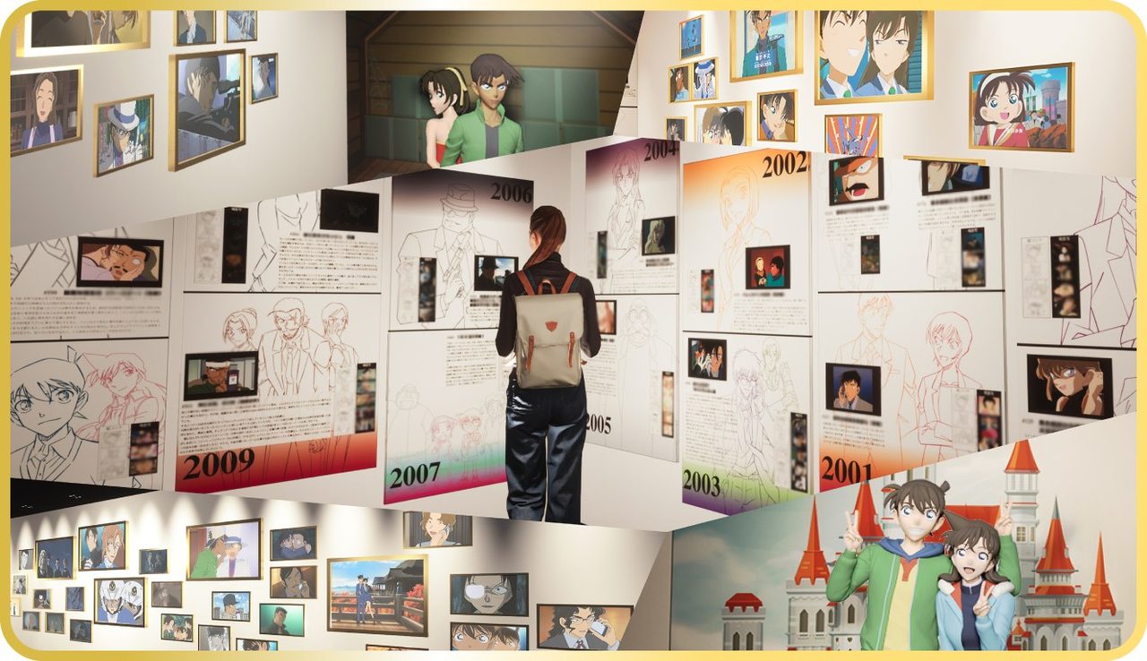 名探偵コナン展のメモリアルシーン 1996年からの名場面を年代順に展示