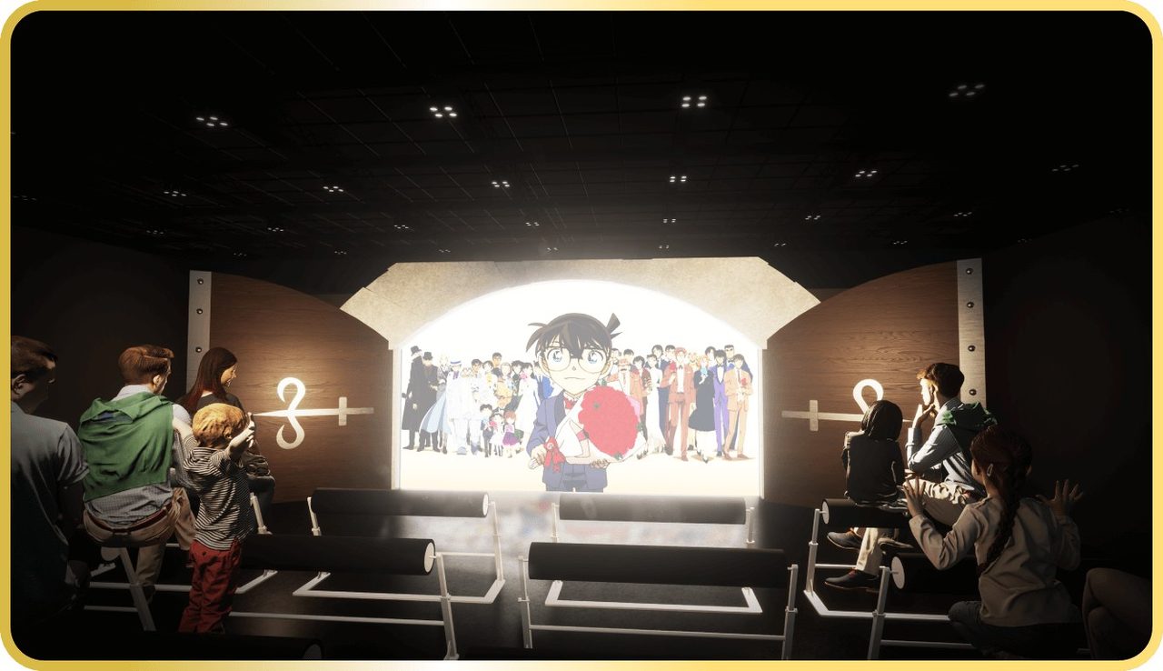 名探偵コナン展のサンクスシアター 企画展スペシャルムービーの上映スペース