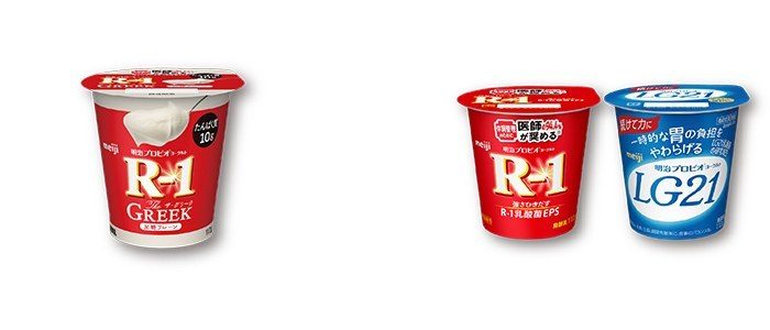 ファミマで明治R-1 THE GREEKを買うとR-1またはLG21が1個無料になる企画