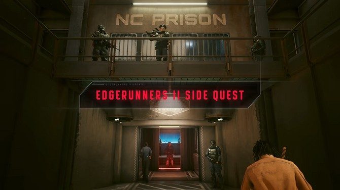 サイバーパンク2077 ナイトシティ刑務所のゲーム画面