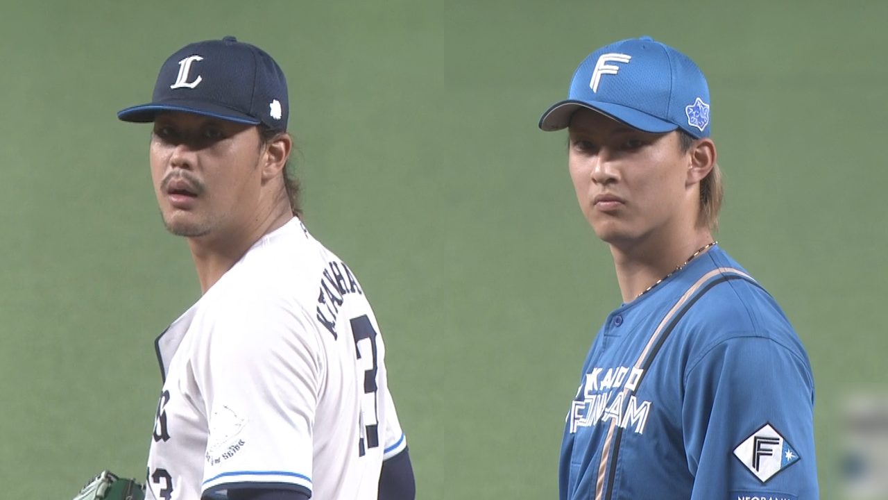 第2戦で投げ合った西武の髙橋光成投手(左)と日本ハムの達孝太投手(右)
