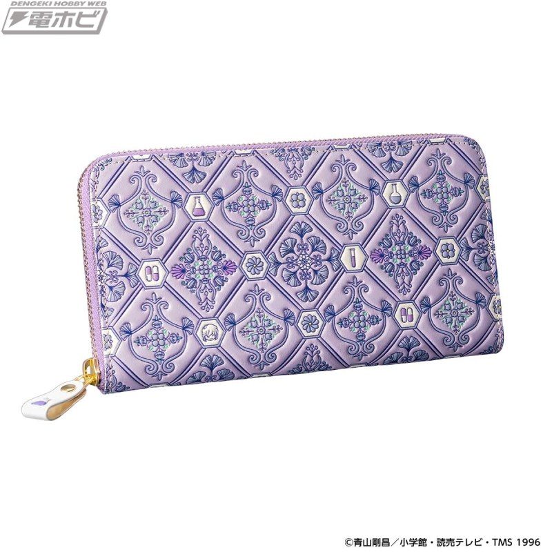 名探偵コナン 浅草文庫 長財布 灰原哀モデルの外観(紫の文様)