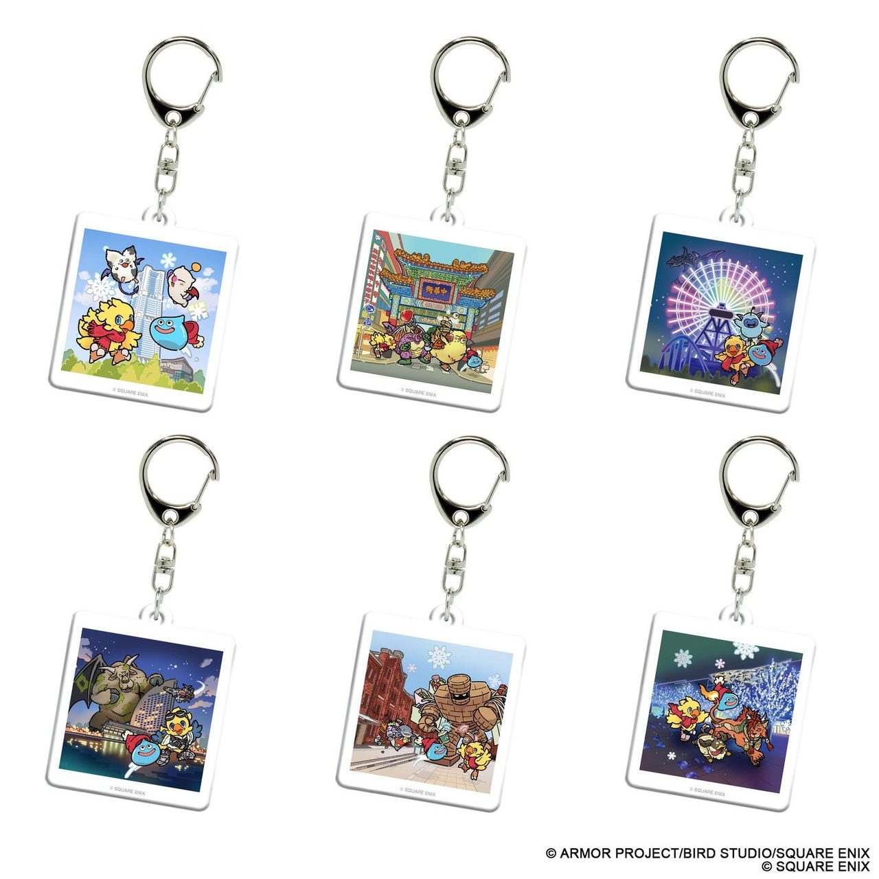 スライムとチョコボのアクリルキーホルダー6種のグッズ画像