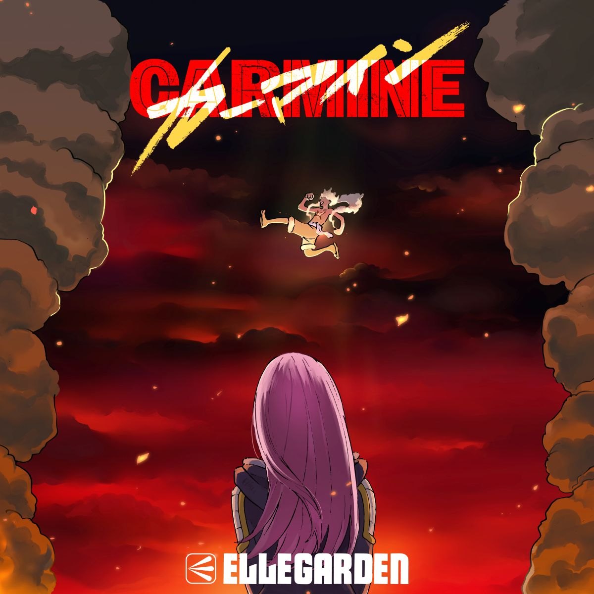 ELLEGARDEN カーマイン ジャケット ONE PIECEのルフィを描いたイラスト
