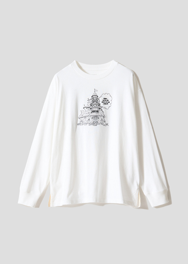 FAIRY TAIL グラニフ ギルドに帰るか!! 長袖Tシャツ 前面の刺繍