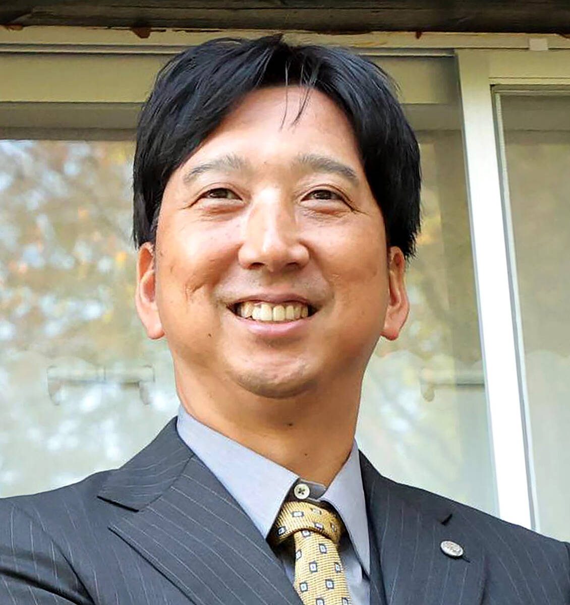 笑顔で取材に応じる阪神タイガースの藤川球児監督