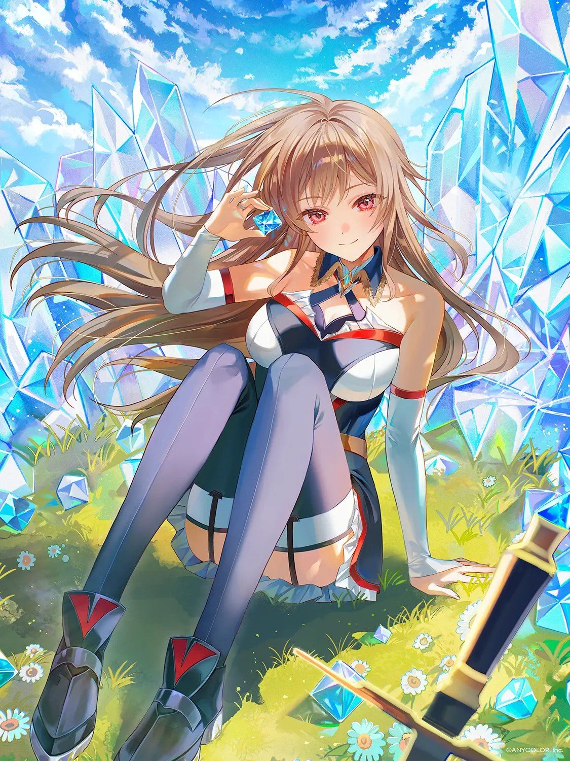 フレン・E・ルスタリオ 1st Mini Album FACETS ジャケットイラスト 水晶の野原に座るフレン