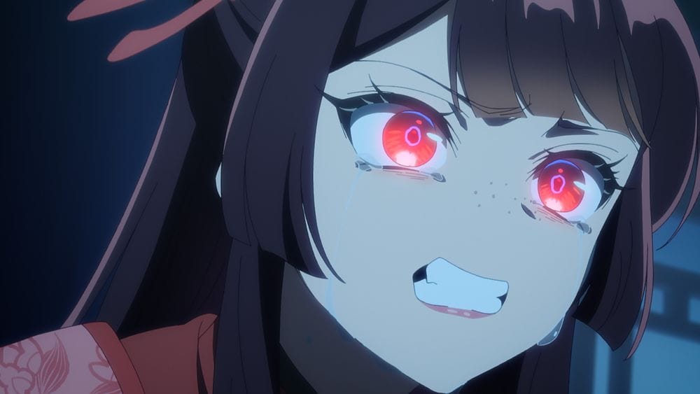 ふつつかな悪女ではございますが 第2クール ティザーPVより、赤い瞳で表情を歪めるキャラクターのカット