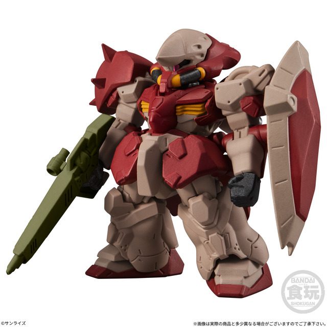 FW GUNDAM CONVERGE #31のメッサー。赤系の機体に盾とライフルを持つ