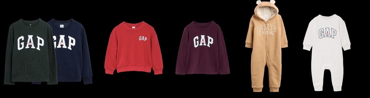 Gapブラックフライデー2026のキッズ・ベビー向けスウェットとカバーオール