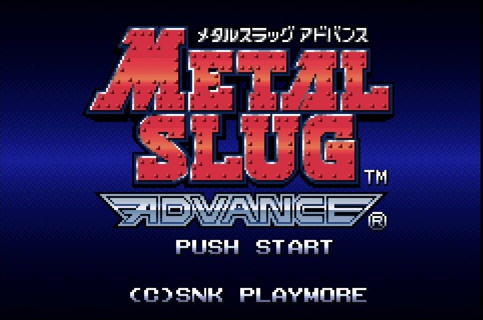 メタルスラッグアドバンスのタイトル画面 GBA Nintendo Classics