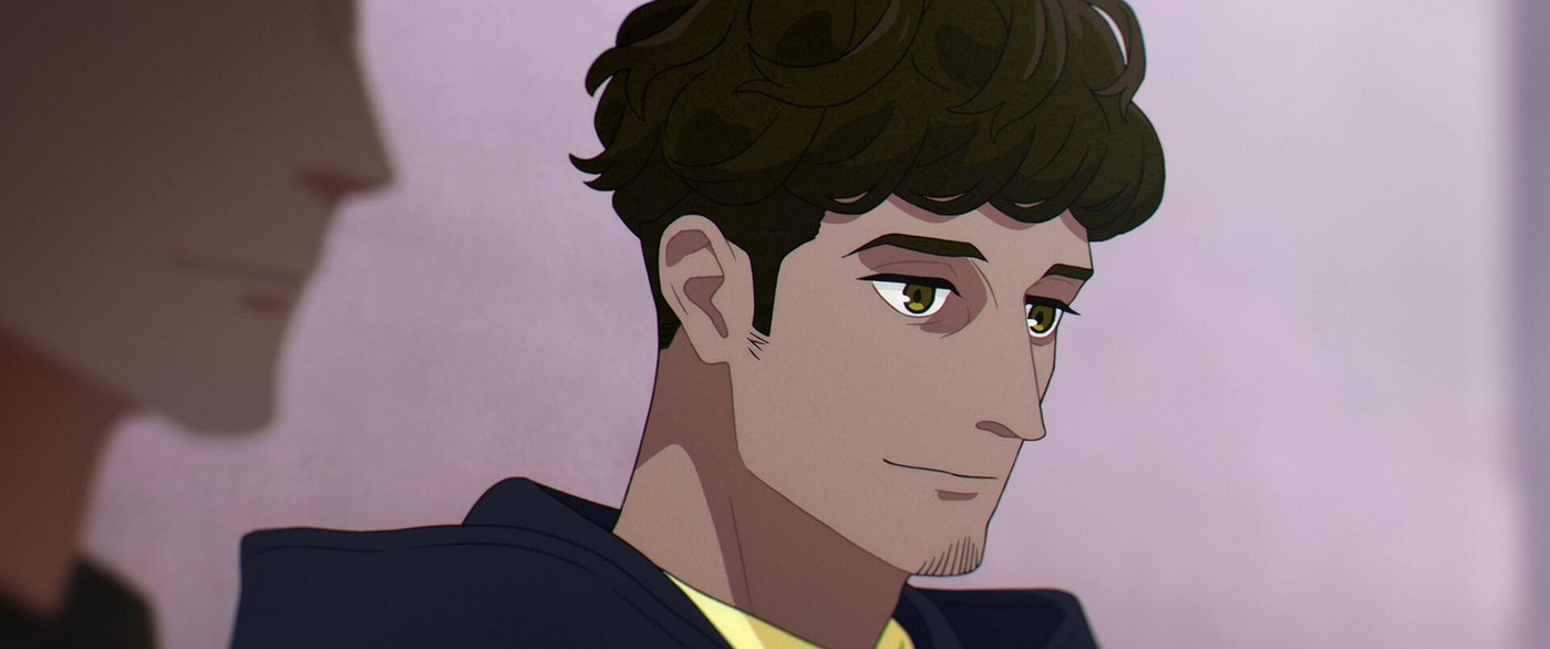 ghost 夜の果ての場面カット(巻き毛の男性キャラクター)
