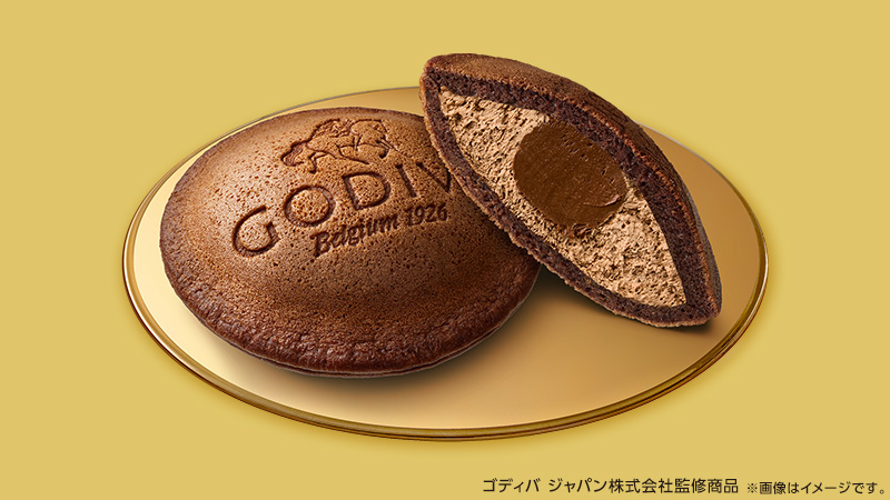 Uchi Café×ゴディバ どらもっち ショコラ＆ショコラ 断面にチョコクリーム