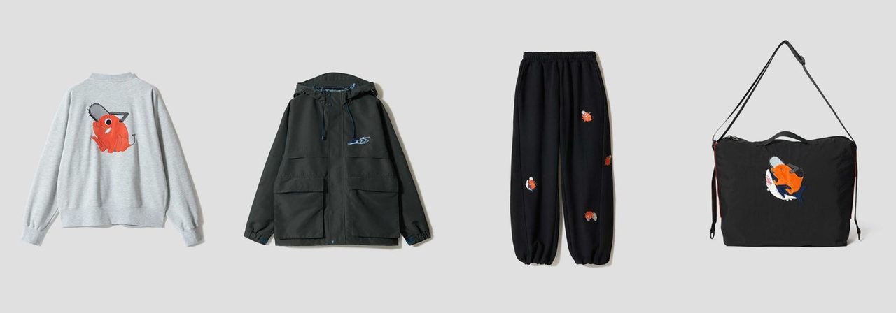 グラニフ チェンソーマン レゼ篇 ポチタ ジップカーディガン・マウンテンパーカー・スウェットパンツ・ショルダーバッグ
