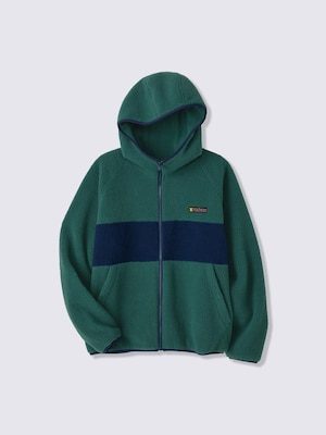 GU×ポケモン フリースフルジップパーカ GREEN ピカチュウのシルエット
