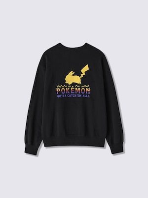 GU×ポケモン スウェットプルオーバー BLACK ピカチュウ