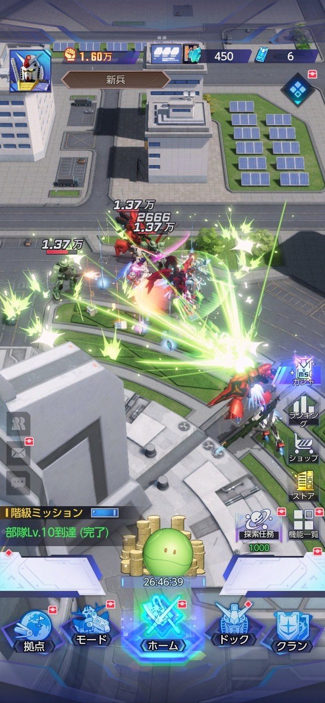 ガンダム ブリッツオーダーのバトル画面(開発中)