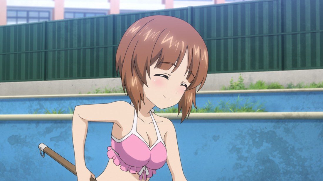 ガールズ＆パンツァー もっとらぶらぶ作戦です！ 第1話 大洗の夏です！ プール掃除の先行場面写