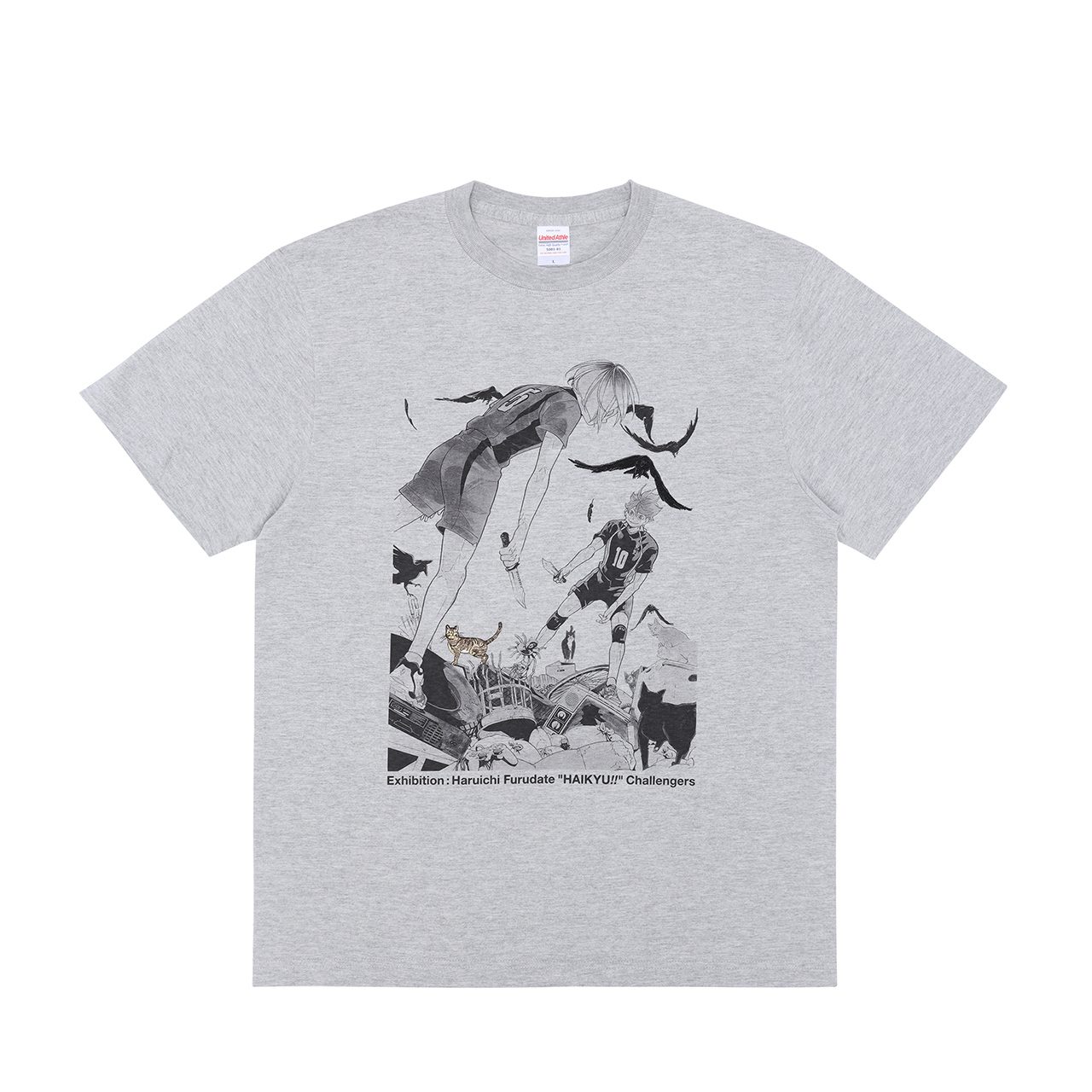 ゴミ捨て場の決戦イラストTeeのグレーのTシャツ