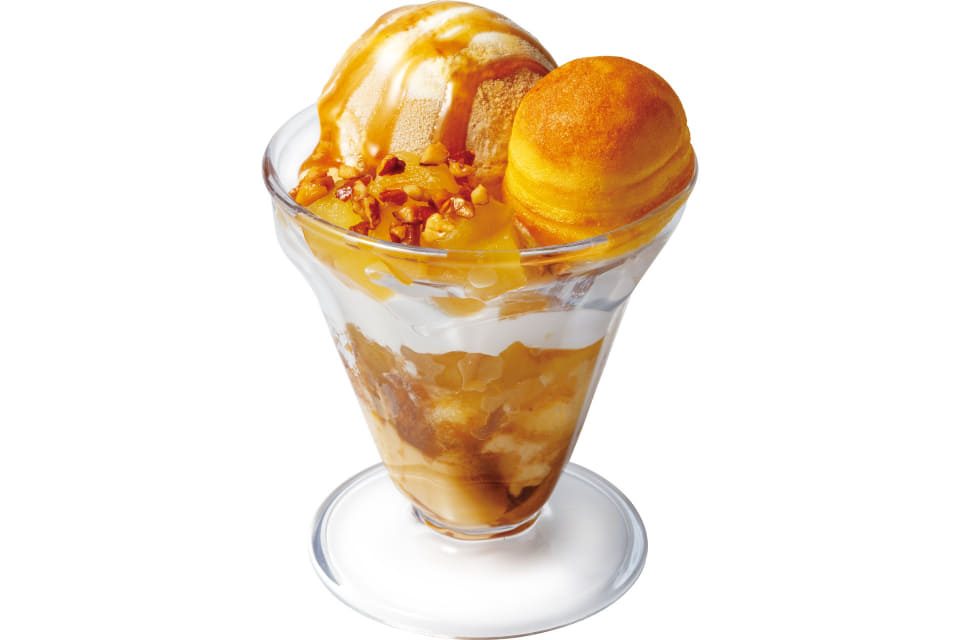 はま寿司 りんごとプリンのキャラメルパルフェ 390円
