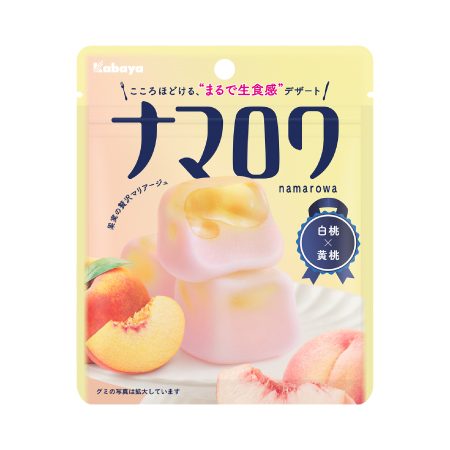 カバヤ食品 ナマロワ 白桃×黄桃