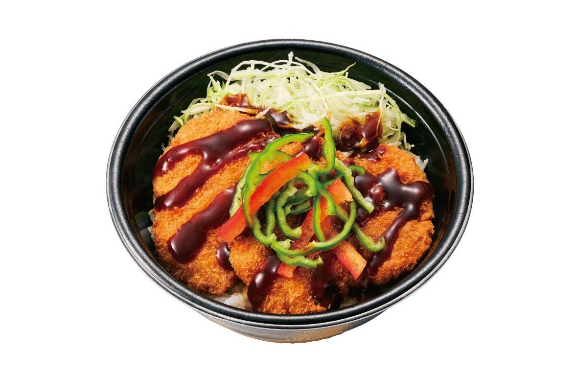 ほっかほっか亭 ソースチキンかつ丼 チキンかつとキャベツ・ピーマンをのせた丼