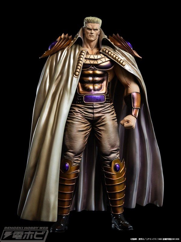 北斗の拳 金色のファルコ レジンキャスト製フィギュアの全身 金色のマントと鎧