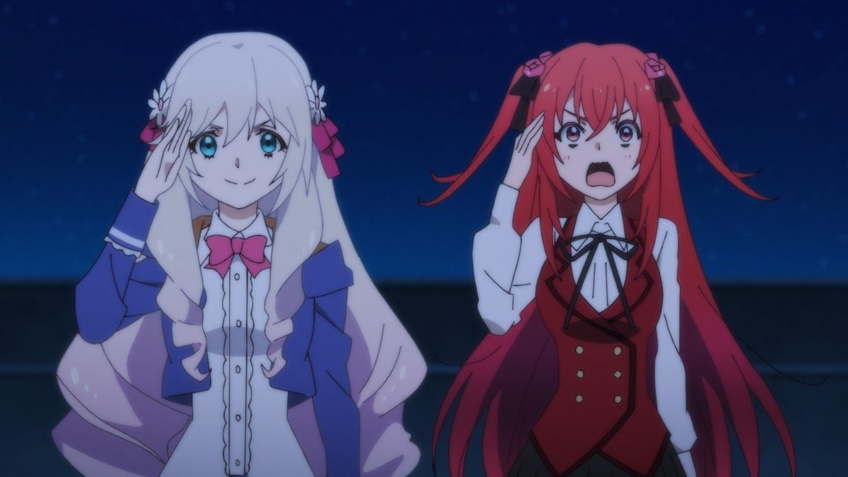 冰剣の魔術師が世界を統べるⅡ アニメ第2期の場面カット（白髪と赤髪の少女）
