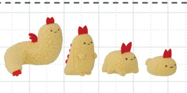 一番くじ すみっコぐらし 進化 えびふらいのしっぽの4段階の姿