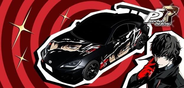 ジョーカーのバイナルステッカーを装着した頭文字DACの車