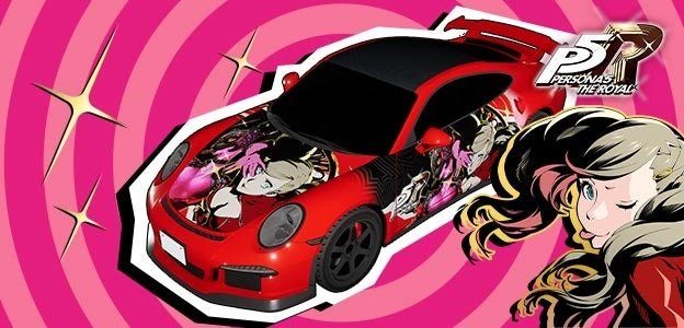 パンサーのバイナルステッカーを装着した頭文字DACの赤い車
