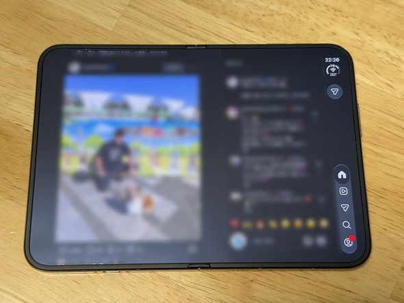 iPhone Duoのインナーディスプレイに最適化されたInstagram