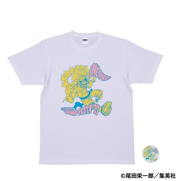 ONE PIECEのジャンプフェスタ2027缶バッジ付きTシャツ