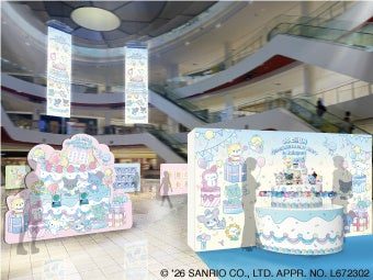 ららぽーと館内に設置されるJOCHUM 4周年のフォトスポットとPOPUP STOREのイメージ
