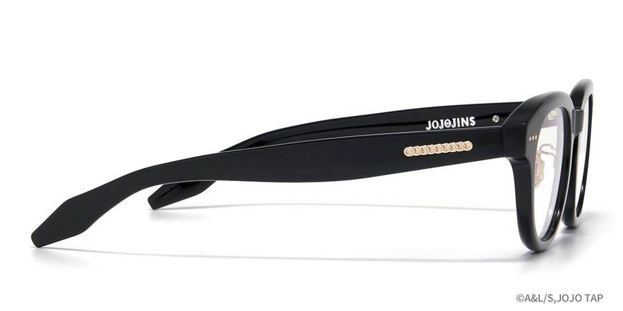 JINS×ジョジョ 空条承太郎モデルのメガネを横から見たところ