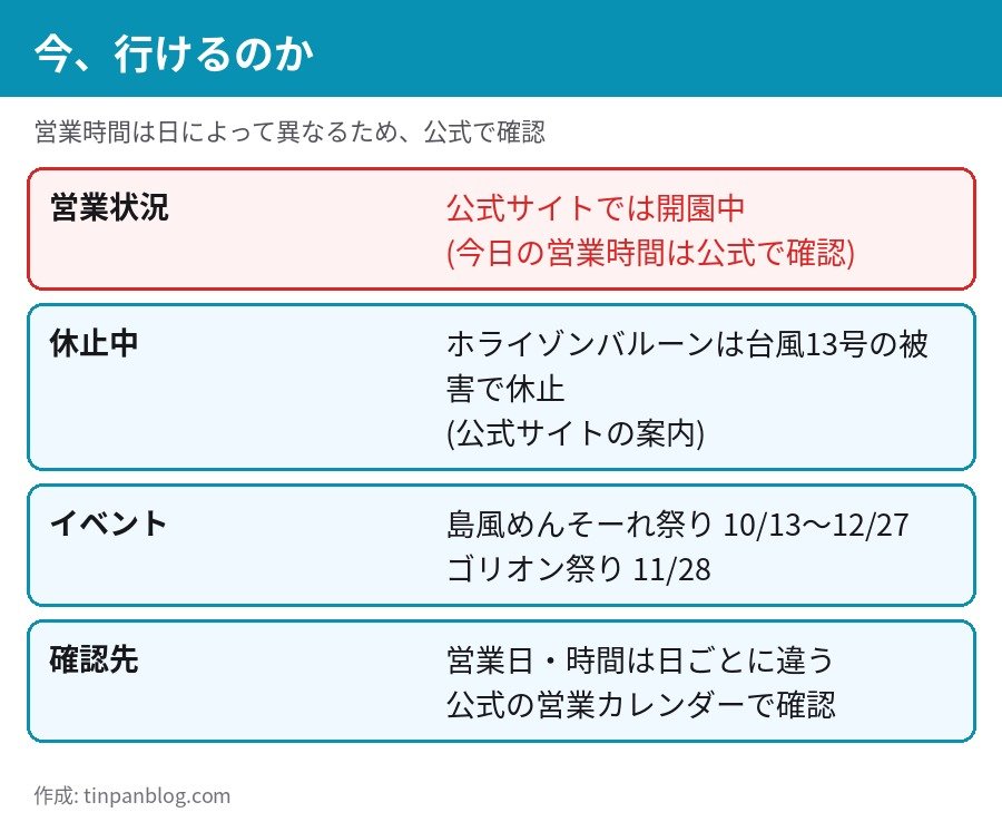 ジャングリア沖縄 今行けるのか 営業状況 休止中のアトラクション イベント