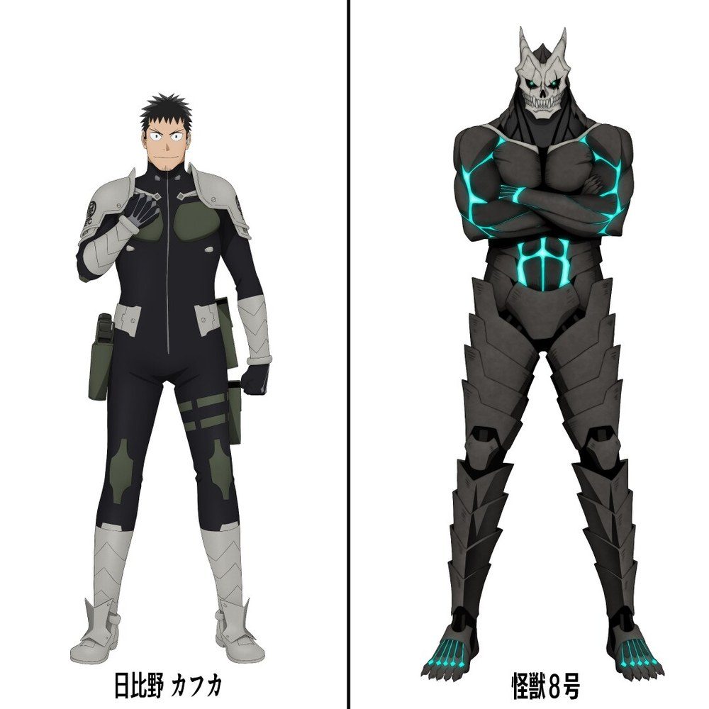 怪獣8号 日比野カフカと怪獣8号のキャラクタービジュアル