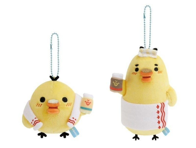 キイロイトリ銭湯 ぶらさげぬいぐるみ2種
