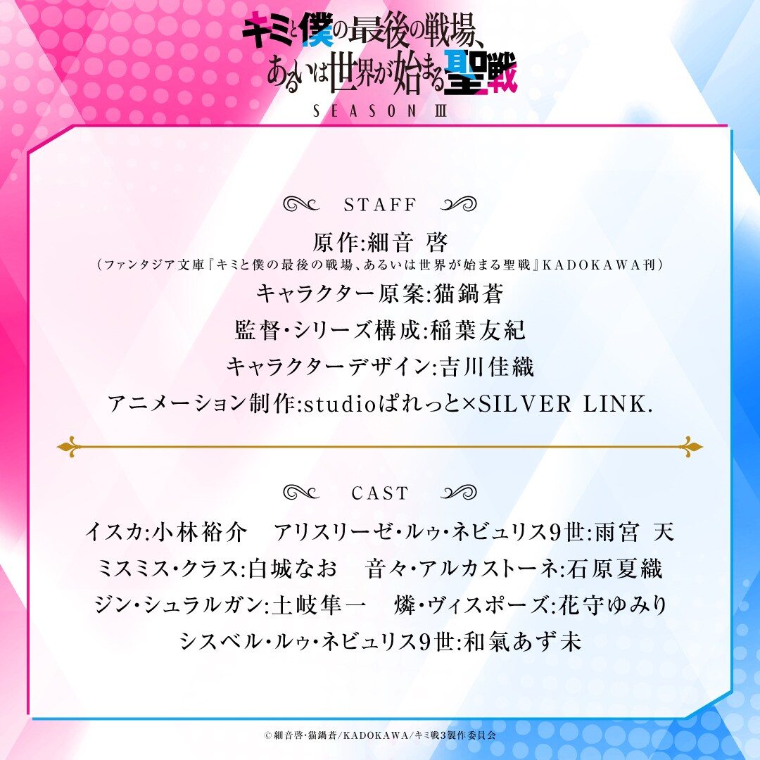 キミ戦 Season III スタッフとキャスト