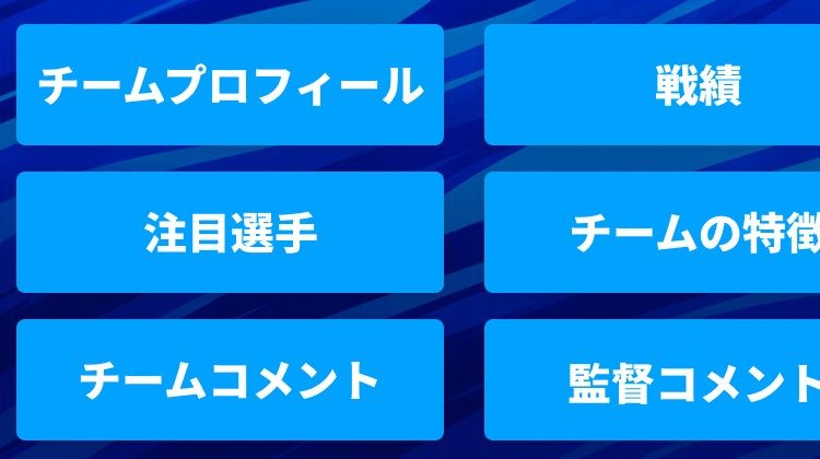SPORTS BULLの代表校ページで確認できるチームプロフィール・戦績・注目選手などの項目