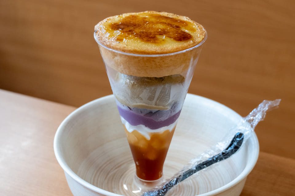 KURA ROYALの蜜芋ブリュレパフェ540円