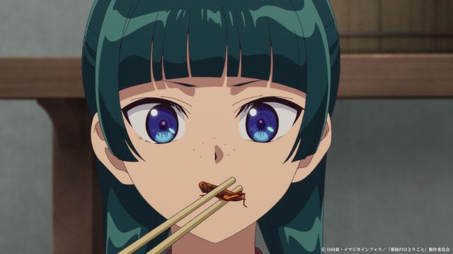 薬屋のひとりごと3期 第49話 イナゴを口にする猫猫