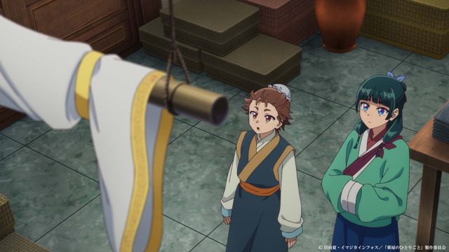 薬屋のひとりごと3期 第50話 天女の衣を見上げる猫猫と趙迂