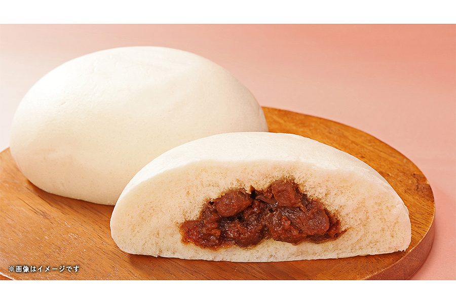 ローソンストア100 大きなすき焼き風肉まんの断面