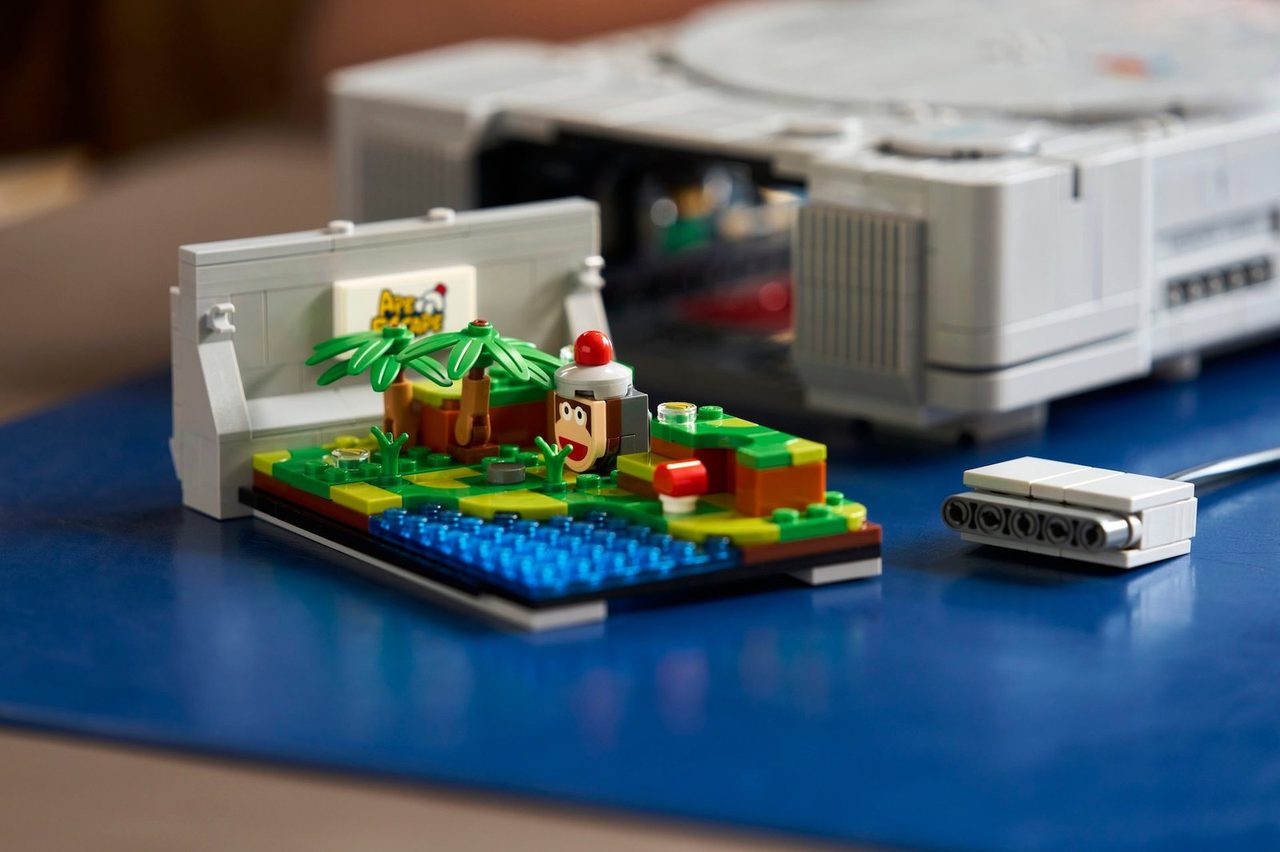 レゴ PlayStation のサルゲッチュ風ジオラマと本体