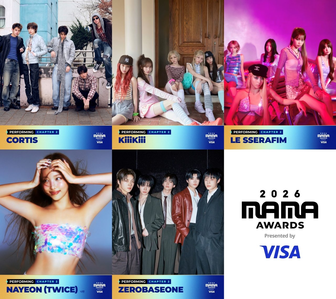 2026 MAMA AWARDS CHAPTER 2(11月21日)の第一次出演者5組のビジュアル