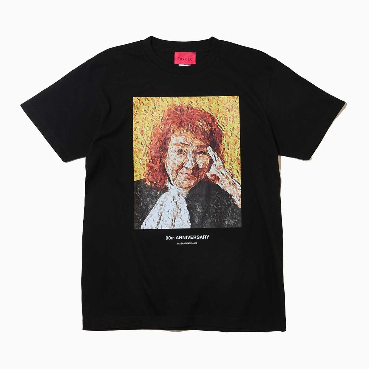 野沢雅子 MASAKO NOZAWA ARTII Tシャツ 黒 油絵タッチのアートデザイン