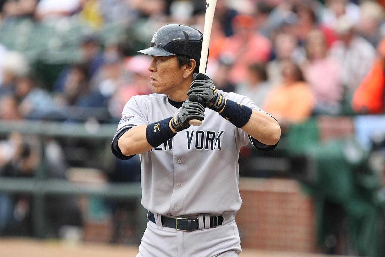 ヤンキース時代に打席に立つ松井秀喜氏