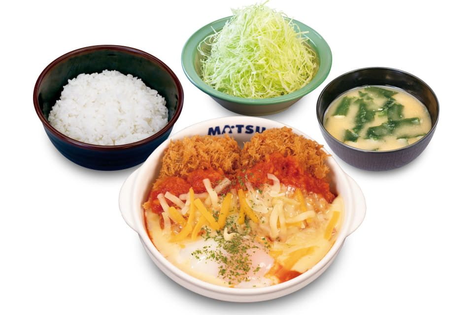 松のや チーズうまトマメンチかつ定食 とろけるチーズ